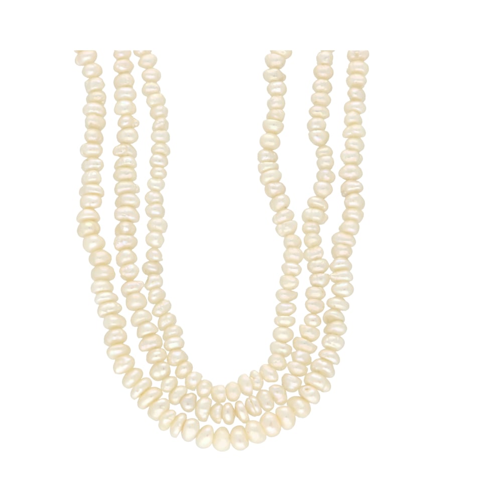 Pre - Owned Multi Strand Pearl Necklace 21inch