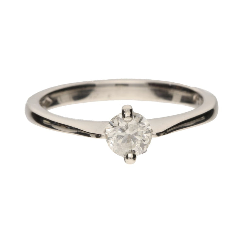 Pre - Owned Palladium 4 Claw Diamond Solitaire Ring