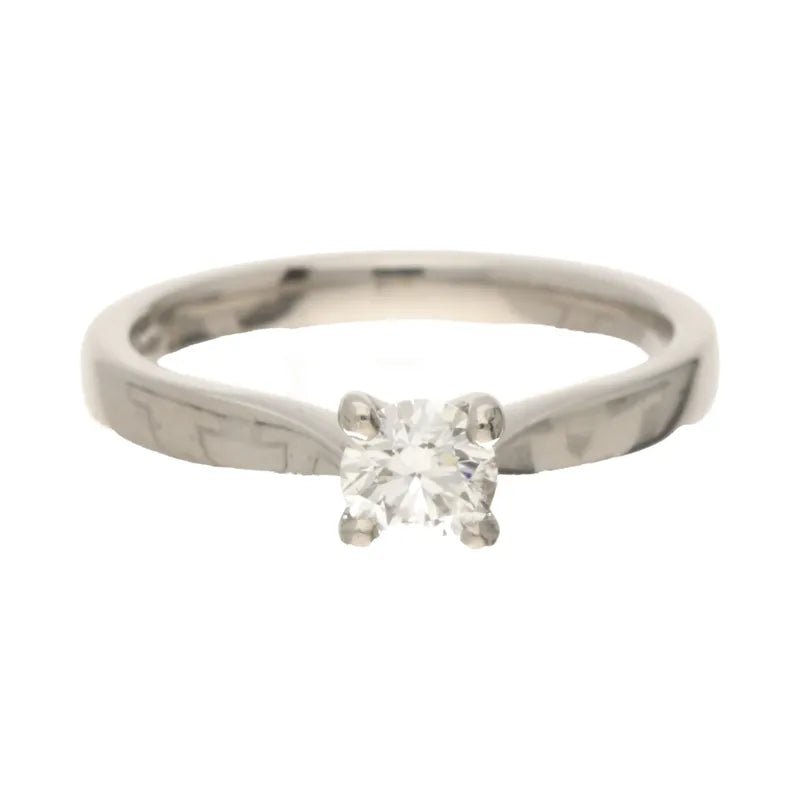 Pre - Owned Platinum VVS2 Diamond Engagement Ring Colour F276181