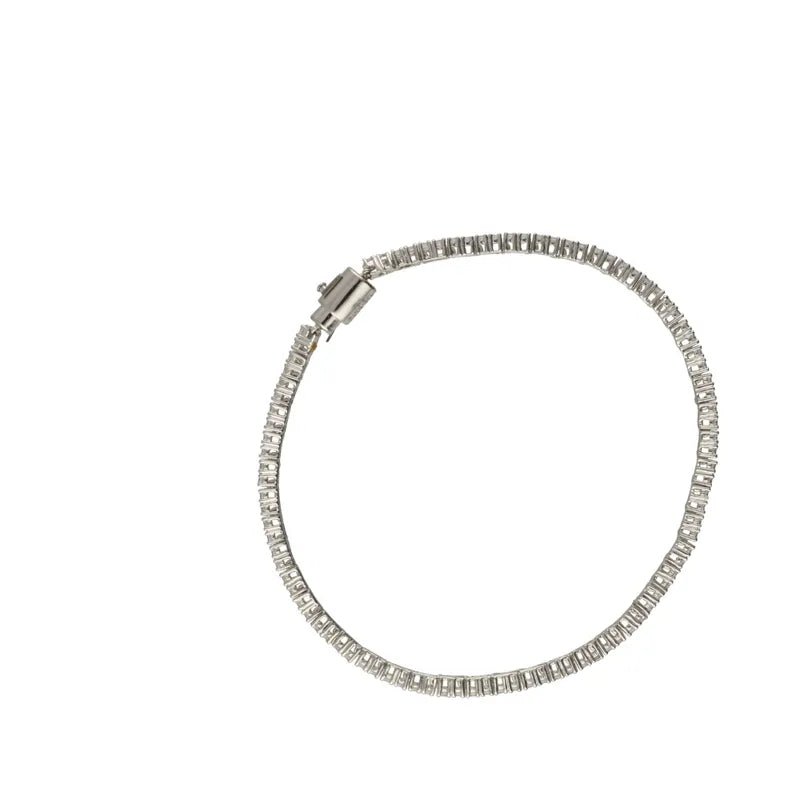 Pre - Owned Sterling Silver CZ Tennis Bracelet 20cm2025W16-31-16