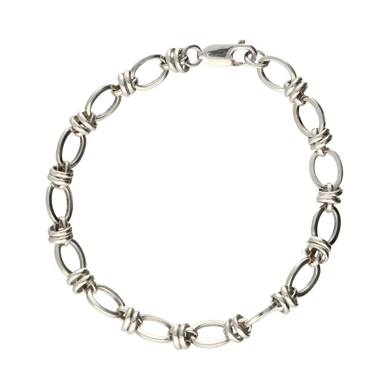 Pre - Owned Sterling Silver Gents Heavy Curb Bracelet 22cm2026W31-14-16