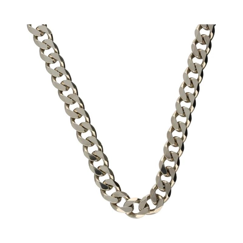 Pre - Owned Sterling Silver Heavy Curb Chain 18inch2026W32-12-10
