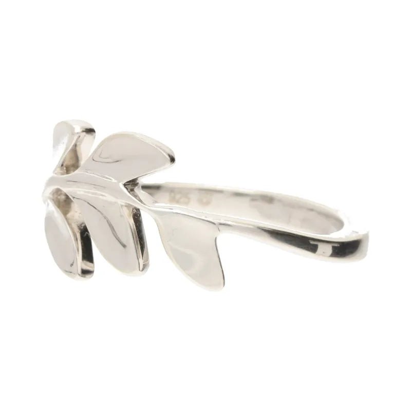 Pre - Owned Sterling Silver Leaf Ring Ring2026W32-14-10