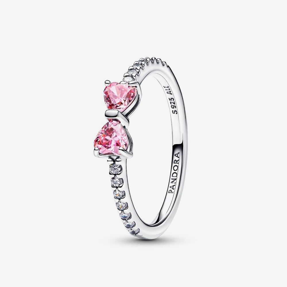 PANDORA Sparkling Pink Bow Ring 193510C01