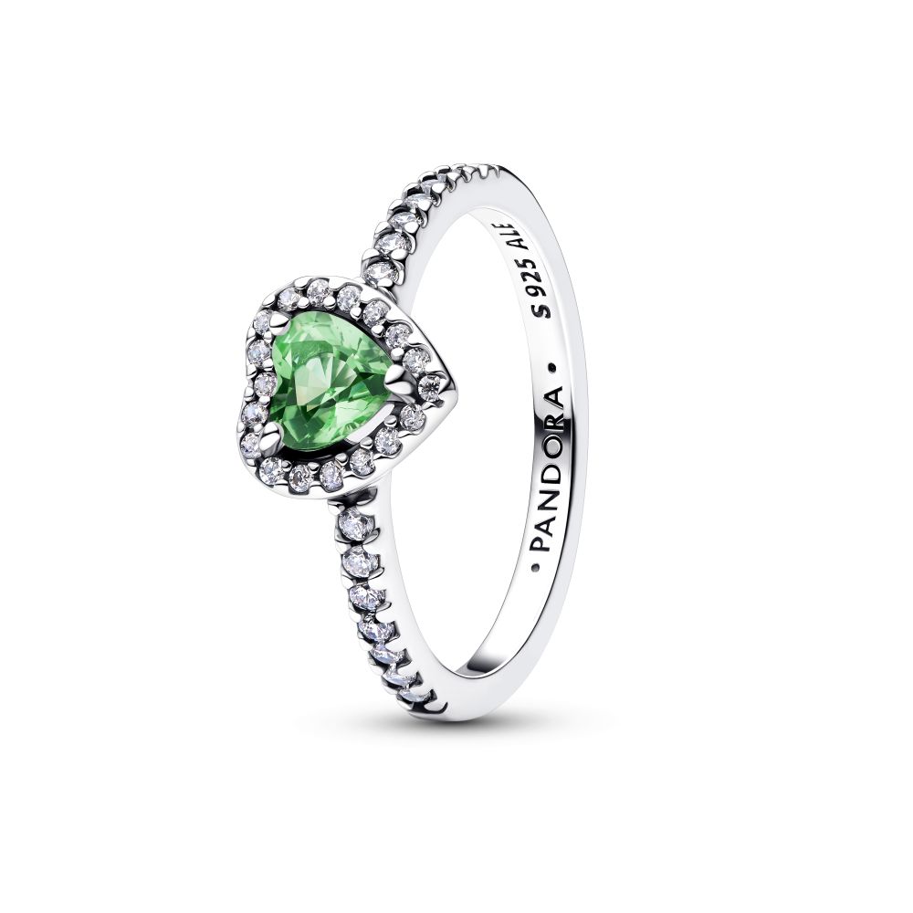 PANDORA Elevated Mint Green Heart Ring 198421C08