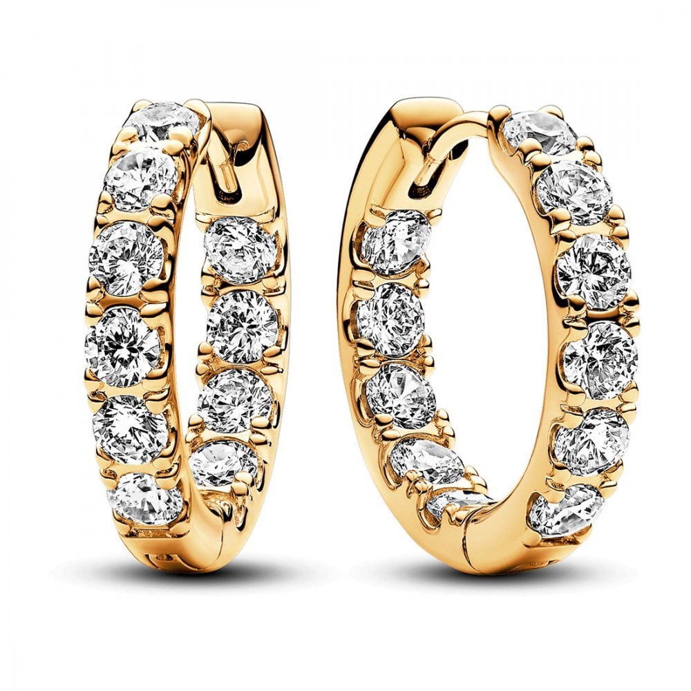 PANDORA Sparkling Row Eternity Hoop Earrings 263002C01