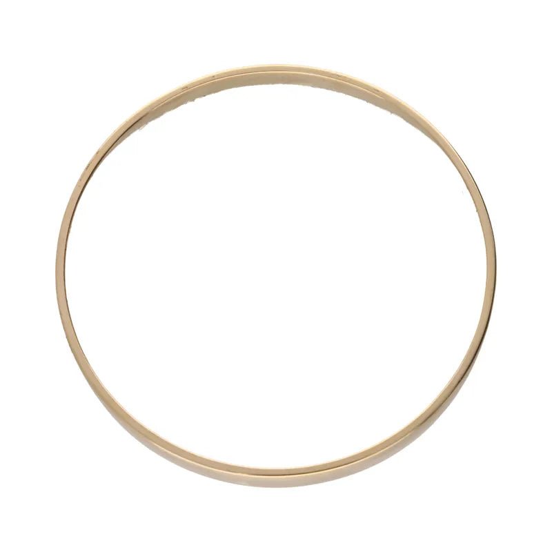 Refined Pre - Owned 9ct Yellow Gold Solid Bangle 6mm 20cm2026w36-2-2