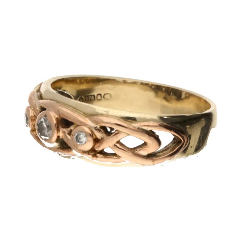 Refined Pre - Owned 9ct Yellow & Rose Gold Clogau Diamond Set Ring2026W35-33-7