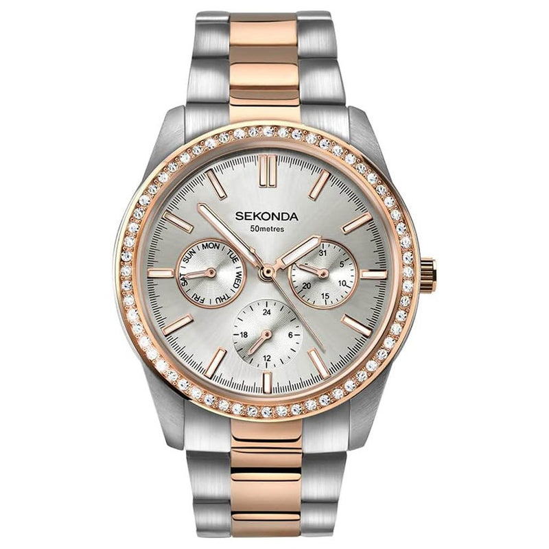 Sekonda Ladies Elegant Two-Tone Silver Dial Watch 2162.272162.27