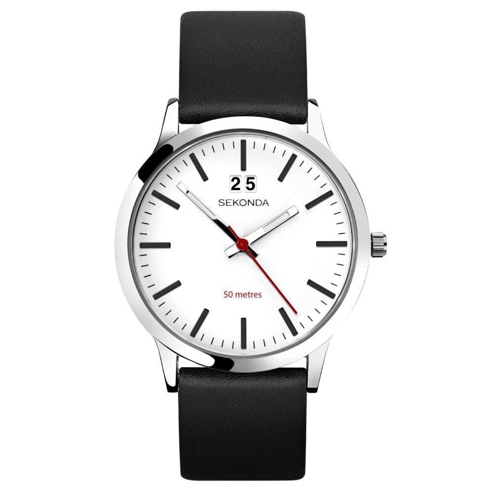 Sekonda Mens Nordic Watch with Silver Case &amp; White Dial 1939.27