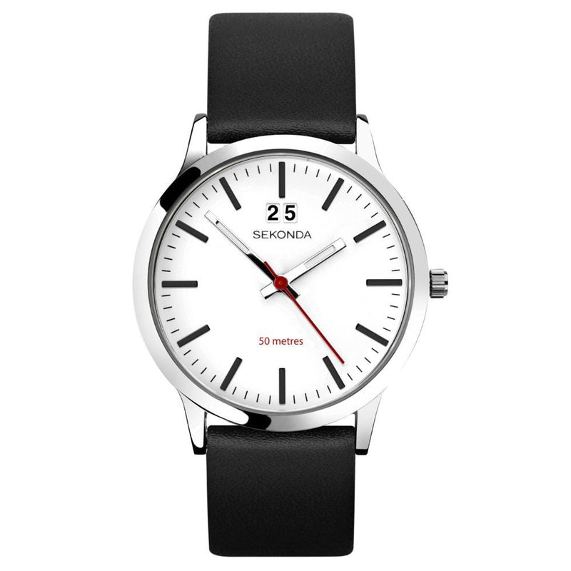 Sekonda Mens Nordic Watch with Silver Case &amp; White Dial 1939.27