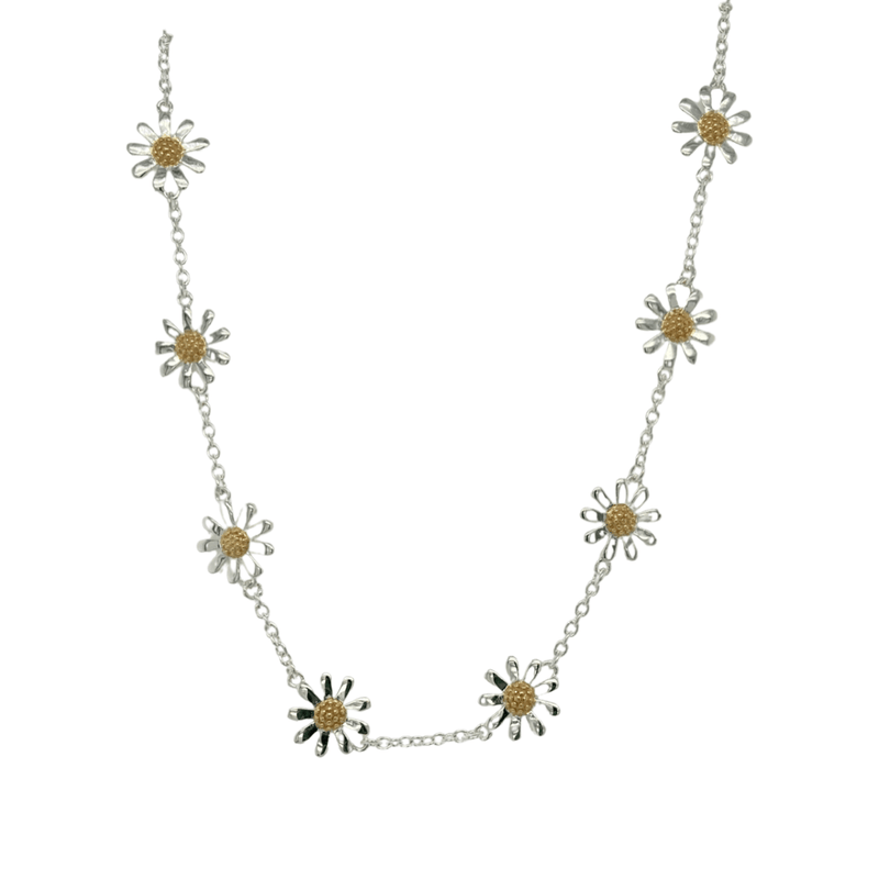 Sugar Sugar Silver &amp; Gold Daisy Chain Necklace