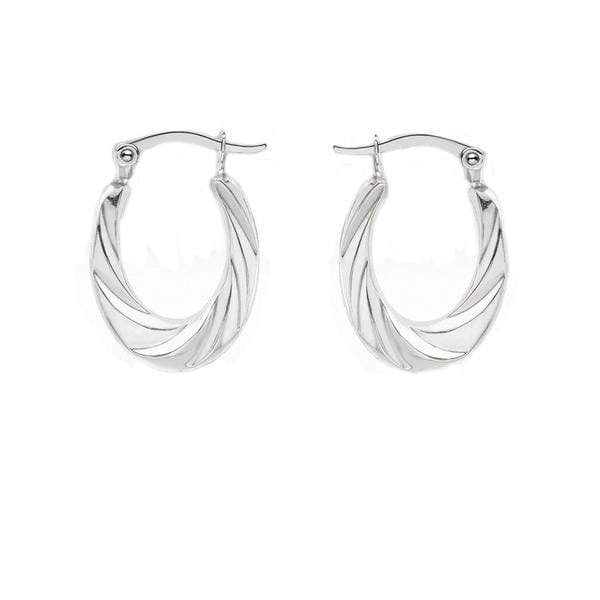 Sugar Sugar Twisted Oval Creole Earrings