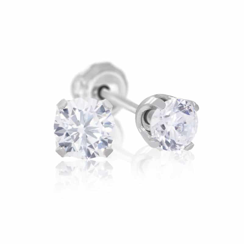 Titanium 5mm CZ Stud Earrings37834
