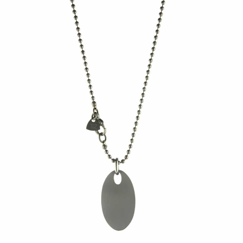 Titanium Oval Pendant and Chain242855