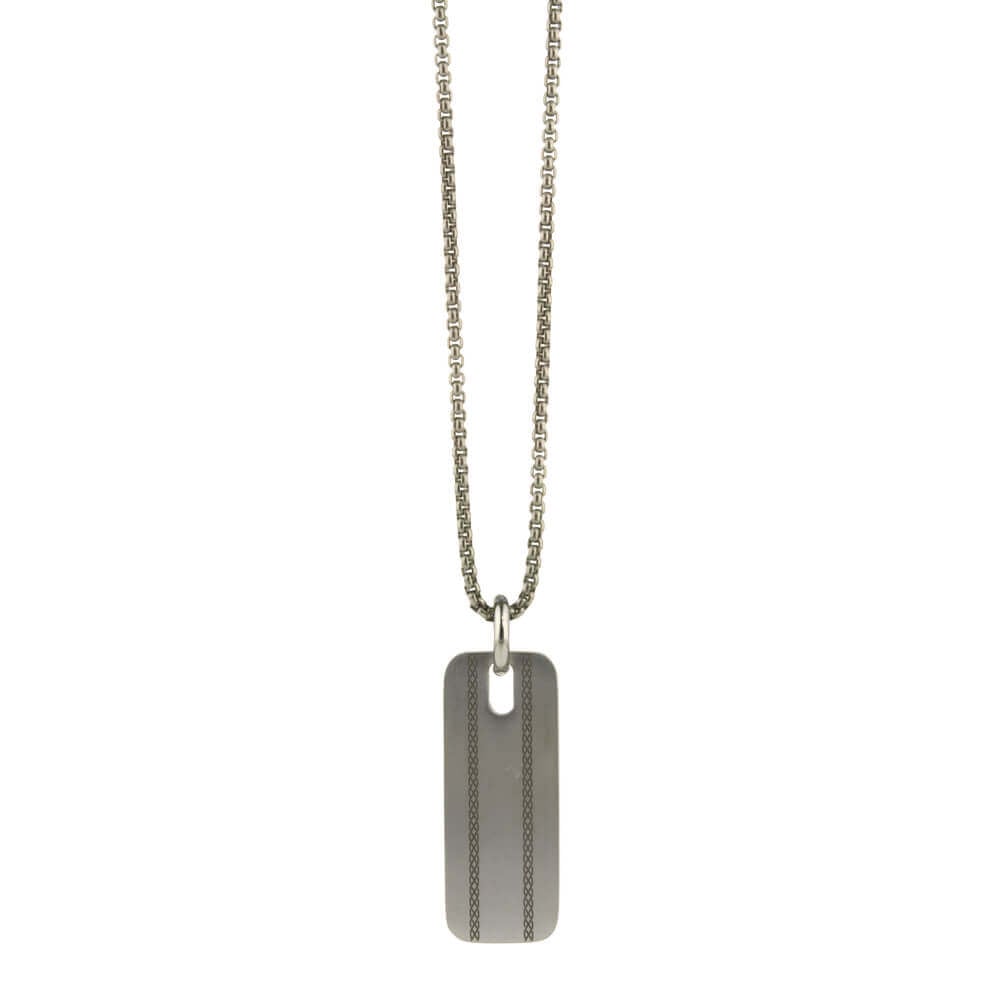 Titanium Wide Celtic Pattern Pendant and Chain242873