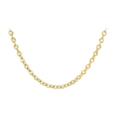 Yellow Gold Diamond Cut Trace Chain