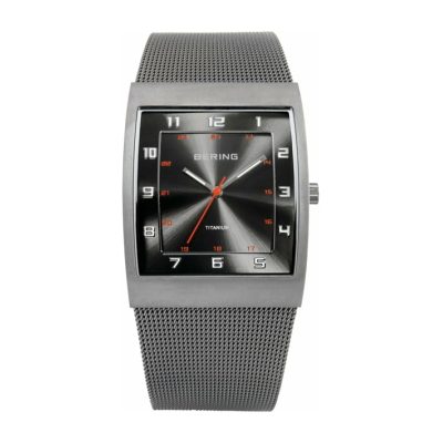 Bering Mens Titanium Brushed Grey Watch 11233-077