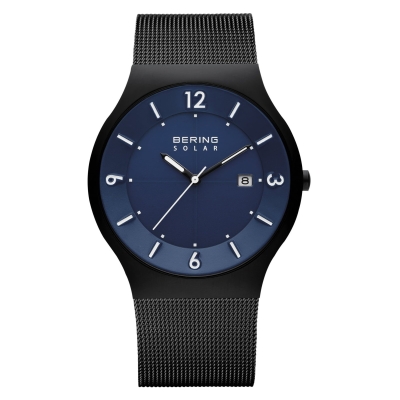 Bering Mens Solar Brushed Black Watch 14440-227