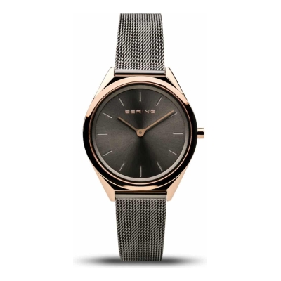 Bering Unisex Ultra Slim Rose Gold & Grey Watch