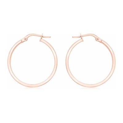 Rose Gold 24mm Creole Earrings