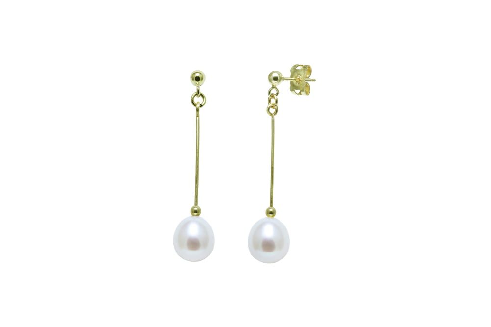 pear shaped pearl drop earrings