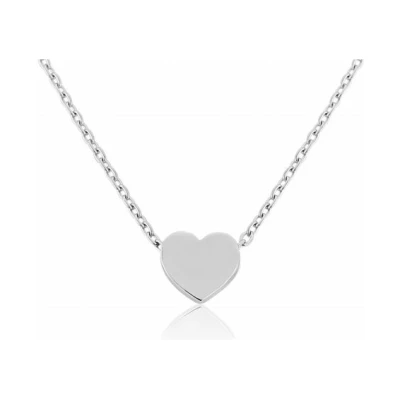 White Gold Heart Pendant Necklace