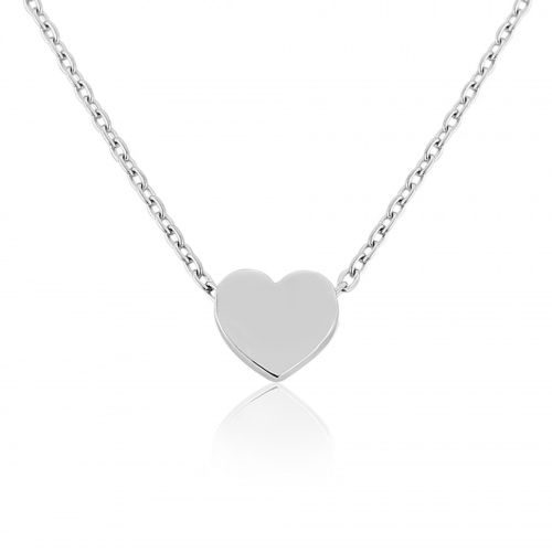 White Gold Heart Pendant Necklace