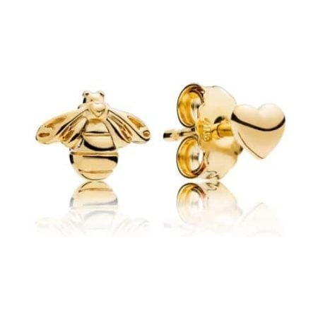 PANDORA Bee & Heart Stud Earrings
