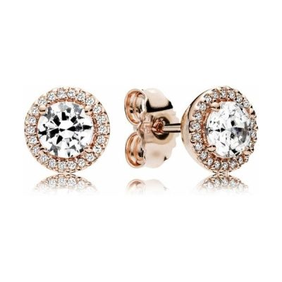 PANDORA Round Sparkle Halo Stud Earrings