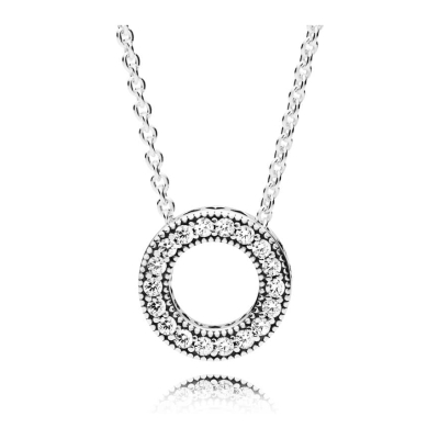 PANDORA Logo Pave Circle Collier Necklace