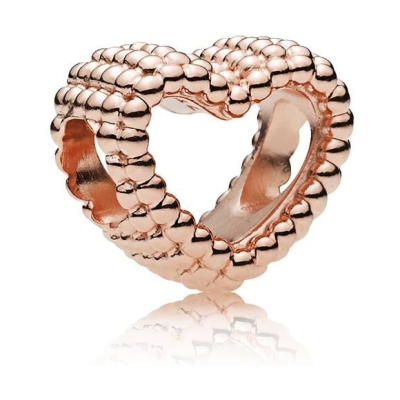 PANDORA Beaded Open Heart Charm