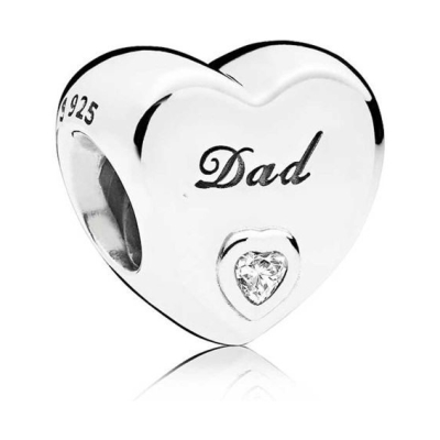 PANDORA Dad Heart Charm