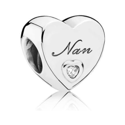 PANDORA Polished Nan Heart Charm