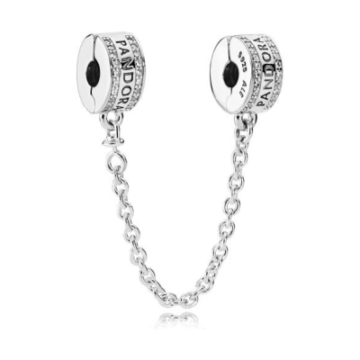 Pandora Logo Safety Chain Clip Charm