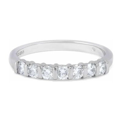 Platinum 7 Stone Diamond Half Eternity Ring