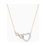 Swarovski Infinity Heart Rose Necklace