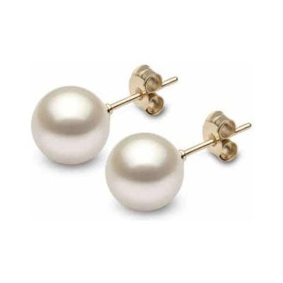 Gold Freshwater Pearl Studs