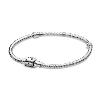 PANDORA Moments Barrel Clasp Snake Chain Bracelet