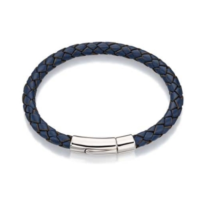 Little Star Hugo Boys Navy Leather Bracelet