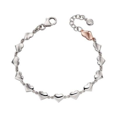 Little Star Eos Multi Heart Bracelet with Rose Gold Plated Heart