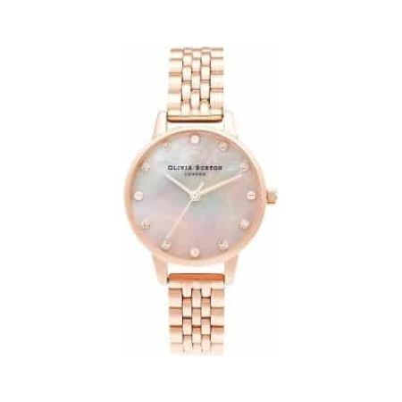 Olivia Burton Midi Mother Of Pearl Dial Rose Gold Bracelet Watch