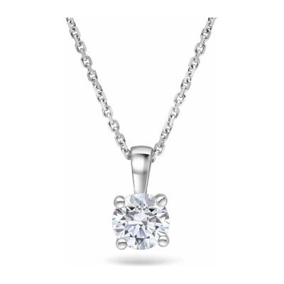 18ct White Gold Lab Grown 1ct Diamond Pendant