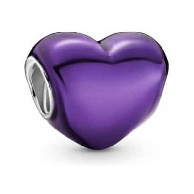 PANDORA Metallic Purple Heart Charm