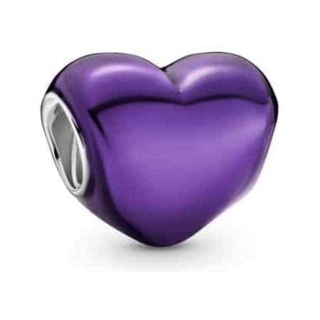 PANDORA Metallic Purple Heart Charm