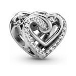 PANDORA Sparkling Entwined Hearts Charm