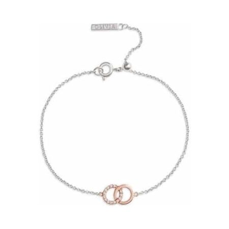 Olivia Burton Bejewelled Interlink Chain Bracelet Rose Gold & Silver