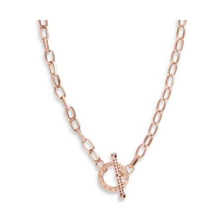 Olivia Burton Bejewelled T-Bar Necklace Rose Gold
