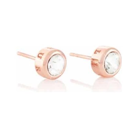Olivia Burton Round Stud Earrings With Cz Rose Gold