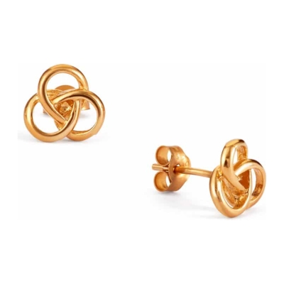 Yellow Gold Filigree Stud Earrings